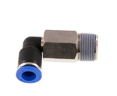 Codo de 90 grados 8mm x R3/8'' con rosca macho Latón/PA 66 NBR Manguito largo giratorio [2 piezas]