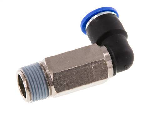 Codo de 90 grados de 10mm x R3/8'' con rosca macho Latón/PA 66 NBR de manguito largo giratorio [2 piezas]