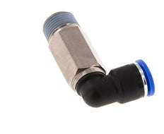 Codo de 90 grados de 10mm x R3/8'' con rosca macho Latón/PA 66 NBR de manguito largo giratorio [2 piezas]