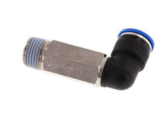 Codo de 90 grados de 14mm x R1/2'' con rosca macho Latón/PA 66 NBR de manguito largo giratorio