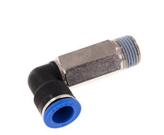Codo de 90 grados de 14mm x R1/2'' con rosca macho Latón/PA 66 NBR de manguito largo giratorio