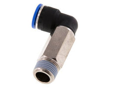 Codo de 90 grados de 14mm x R1/2'' con rosca macho Latón/PA 66 NBR de manguito largo giratorio