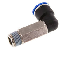 Racor a presión de 16mm x R1/2'' de 90 grados con rosca macho Latón/PA 66 NBR de manguito largo giratorio