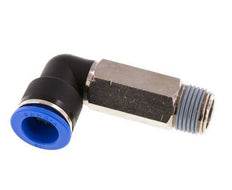 Racor a presión de 16mm x R1/2'' de 90 grados con rosca macho Latón/PA 66 NBR de manguito largo giratorio