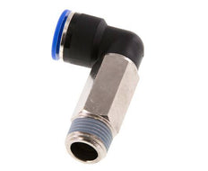 Racor a presión de 16mm x R1/2'' de 90 grados con rosca macho Latón/PA 66 NBR de manguito largo giratorio