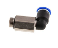 Codo de 6mm x G1/8'' de 90 grados con rosca macho Latón/PA 66 NBR Manguito largo giratorio [2 piezas]