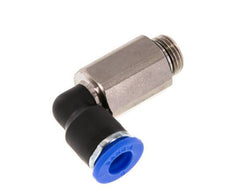 Codo de 6mm x G1/8'' de 90 grados con rosca macho Latón/PA 66 NBR Manguito largo giratorio [2 piezas]