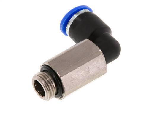 Codo de 6mm x G1/8'' de 90 grados con rosca macho Latón/PA 66 NBR Manguito largo giratorio [2 piezas]