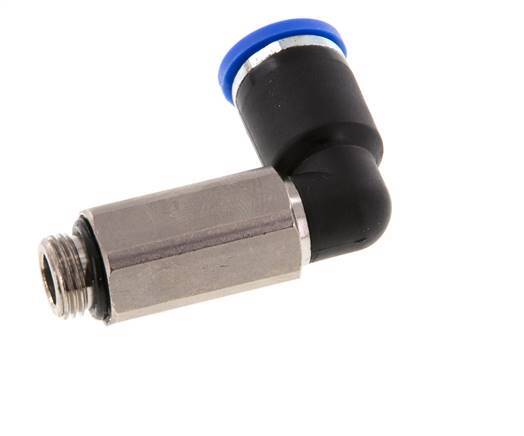 Codo de 90 grados de 8mm x G1/8'' con rosca macho latón/PA 66 NBR de manguito largo giratorio [2 piezas]