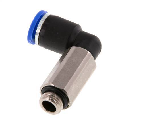 Codo de 90 grados de 8mm x G1/8'' con rosca macho latón/PA 66 NBR de manguito largo giratorio [2 piezas]
