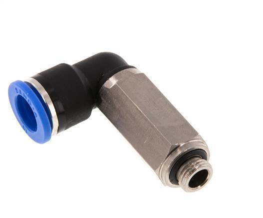 Codo de 90 grados 10mm x G1/8'' con rosca macho Latón/PA 66 NBR Manguito largo giratorio [2 piezas]