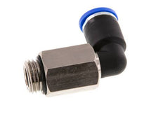 Codo de 90 grados 8mm x G1/4'' con rosca macho Latón/PA 66 NBR Manguito largo giratorio [2 piezas]