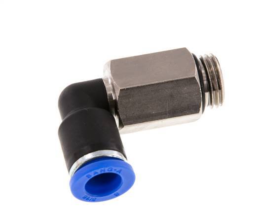 Codo de 90 grados 8mm x G1/4'' con rosca macho Latón/PA 66 NBR Manguito largo giratorio [2 piezas]