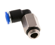 Codo de 90 grados 8mm x G1/4'' con rosca macho Latón/PA 66 NBR Manguito largo giratorio [2 piezas]