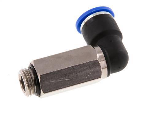 Codo de 90 grados 10mm x G1/4'' con rosca macho Latón/PA 66 NBR Manguito largo giratorio [2 piezas]