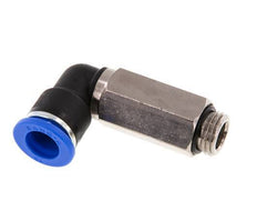 Codo de 90 grados 10mm x G1/4'' con rosca macho Latón/PA 66 NBR Manguito largo giratorio [2 piezas]