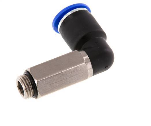 Racor de 12mm x G1/4'' 90deg con rosca macho Latón/PA 66 NBR de manguito largo giratorio