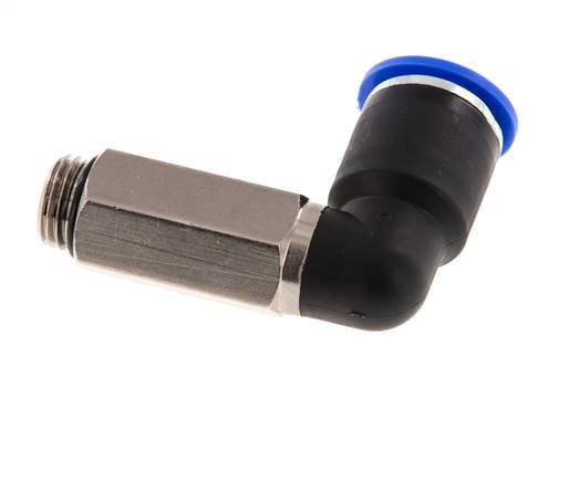 Racor de 12mm x G1/4'' 90deg con rosca macho Latón/PA 66 NBR de manguito largo giratorio