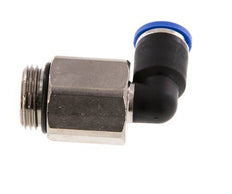 Codo de 90 grados 8mm x G3/8'' con rosca macho Latón/PA 66 NBR Manguito largo giratorio [2 piezas]