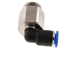 Codo de 90 grados 8mm x G3/8'' con rosca macho Latón/PA 66 NBR Manguito largo giratorio [2 piezas]
