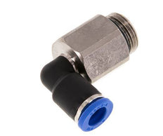 Codo de 90 grados 8mm x G3/8'' con rosca macho Latón/PA 66 NBR Manguito largo giratorio [2 piezas]