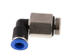 Codo de 90 grados 8mm x G3/8'' con rosca macho Latón/PA 66 NBR Manguito largo giratorio [2 piezas]
