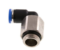 Codo de 90 grados 8mm x G3/8'' con rosca macho Latón/PA 66 NBR Manguito largo giratorio [2 piezas]