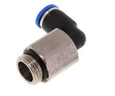 Codo de 90 grados 8mm x G3/8'' con rosca macho Latón/PA 66 NBR Manguito largo giratorio [2 piezas]