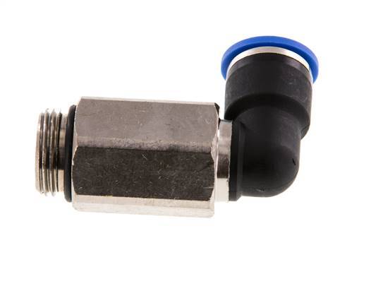 Codo de 90 grados de 10mm x G3/8'' con rosca macho Latón/PA 66 NBR de manguito largo giratorio [2 piezas]