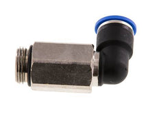 Codo de 90 grados de 10mm x G3/8'' con rosca macho Latón/PA 66 NBR de manguito largo giratorio [2 piezas]