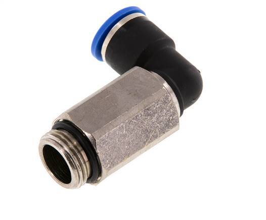 Codo de 90 grados de 10mm x G3/8'' con rosca macho Latón/PA 66 NBR de manguito largo giratorio [2 piezas]