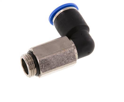 Racor de 12mm x G3/8'' 90deg con rosca macho Latón/PA 66 NBR de manguito largo giratorio