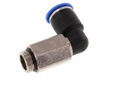 Racor de 12mm x G3/8'' 90deg con rosca macho Latón/PA 66 NBR de manguito largo giratorio