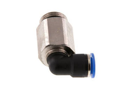 Racor rápido de 90 grados 10mm x G1/2'' con rosca macho Latón/PA 66 NBR de manguito largo giratorio
