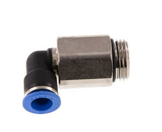 Racor rápido de 90 grados 10mm x G1/2'' con rosca macho Latón/PA 66 NBR de manguito largo giratorio