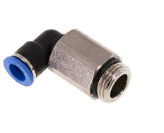 Racor rápido de 90 grados 10mm x G1/2'' con rosca macho Latón/PA 66 NBR de manguito largo giratorio
