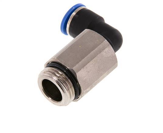 Racor rápido de 90 grados 10mm x G1/2'' con rosca macho Latón/PA 66 NBR de manguito largo giratorio