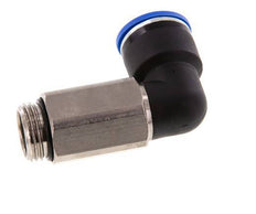 Racor a presión de 16mm x G1/2'' de 90 grados con rosca macho Latón/PA 66 NBR de manguito largo giratorio
