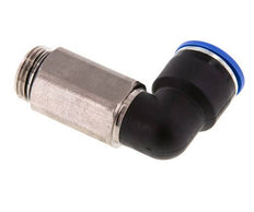 Racor a presión de 16mm x G1/2'' de 90 grados con rosca macho Latón/PA 66 NBR de manguito largo giratorio