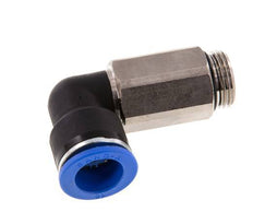Racor a presión de 16mm x G1/2'' de 90 grados con rosca macho Latón/PA 66 NBR de manguito largo giratorio