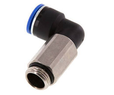 Racor a presión de 16mm x G1/2'' de 90 grados con rosca macho Latón/PA 66 NBR de manguito largo giratorio