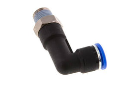 Codo de 90 grados de 10mm x R1/4'' con rosca macho latón/PA 66 NBR cuerpo largo giratorio [2 piezas]