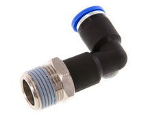Codo de 8mm x R3/8'' de 90 grados con rosca macho latón/PA 66 NBR cuerpo largo giratorio [2 piezas]