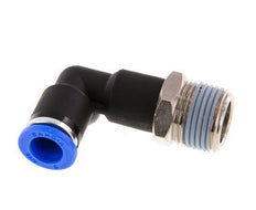 Codo de 8mm x R3/8'' de 90 grados con rosca macho latón/PA 66 NBR cuerpo largo giratorio [2 piezas]