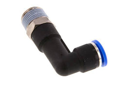 Codo de 90 grados 10mm x R3/8'' con rosca macho latón/PA 66 NBR cuerpo largo giratorio [2 piezas]
