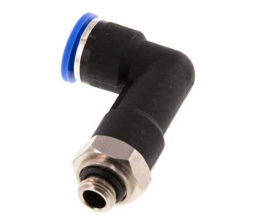 Codo de 90 grados de 10mm x G1/8'' con rosca macho latón/PA 66 NBR cuerpo largo giratorio [2 piezas]