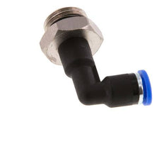 Racor de 4mm x G1/4'' 90deg con rosca macho latón/PA 66 NBR cuerpo largo giratorio [2 piezas]