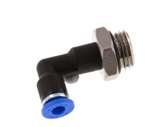 Racor de 4mm x G1/4'' 90deg con rosca macho latón/PA 66 NBR cuerpo largo giratorio [2 piezas]