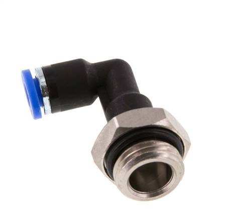 Racor de 4mm x G1/4'' 90deg con rosca macho latón/PA 66 NBR cuerpo largo giratorio [2 piezas]