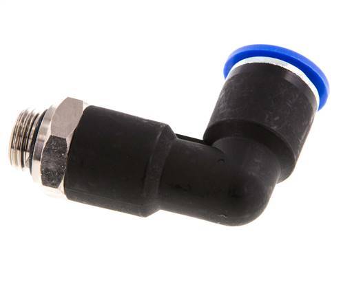 Codo de 90 grados 12mm x G1/4'' con rosca macho latón/PA 66 NBR cuerpo largo giratorio [2 piezas]